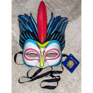 Cirque du Soleil Mystere Masquerade Mask Las Vegas Souvenir NWT Blue Red White